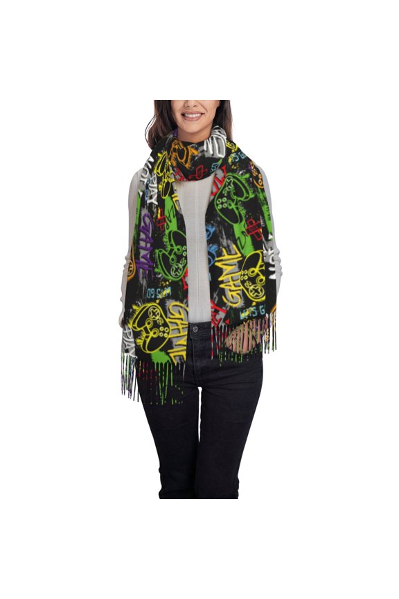 Game Joysticks Women's Scarf Womens Winter Scarf, Fashion Scarfs for Women, Shawls and Wraps, Long Blanket Scarf