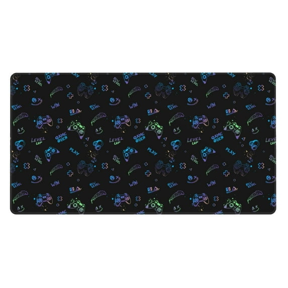 Kdxio Gamepads Print Large Gaming Mouse Pad,Non-Slip Base,Water Resist Keyboard Pad for Gamer,Office & Home,29.5 x 15.8 in