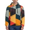 thumbnail image 1 of Kdxio Geometric Cube Pattern Art Print Mens Casual Hooded Collar Drawstring Hoodies Pullover Sweatshirts Casual Long Sleeve Shirts-XX-Large, 1 of 7