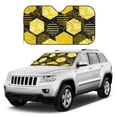 thumbnail image 1 of Kdxio Geometric Pattern with Bee Print Windshield Sun Shade, Foldable Sun Blocker for Car,Truck,SUV Automotive Interior Sun Protection,Reflective Shade for Front Windshield(Small), 1 of 7