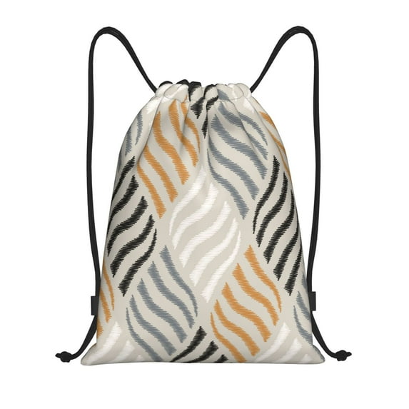 Kdxio Geometric Print Drawstring Backpack Bag,Waterproof Draw String Back Sack, Gym Drawstring Bags Swim Bag For Unisex