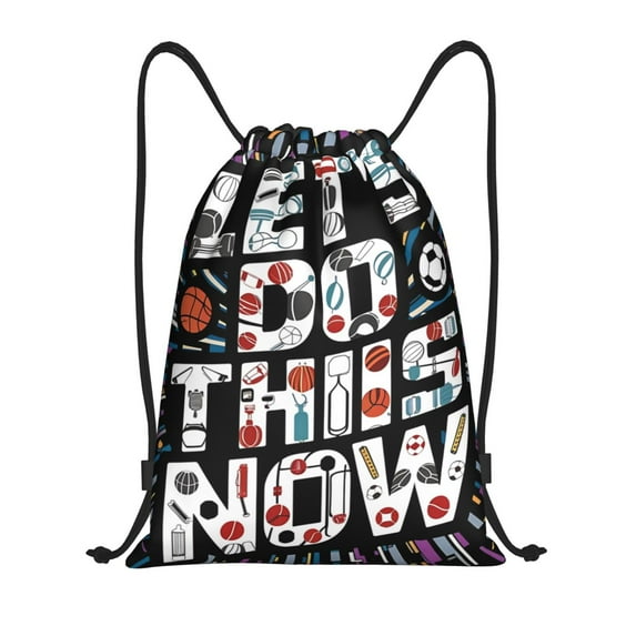 Kdxio Geometric Sports Energetic Burst Print Drawstring Backpack Bag,Waterproof Draw String Back Sack, Gym Drawstring Bags Swim Bag For Unisex
