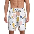 thumbnail image 1 of Kdxio Geometric Spots Print Mens Sleep Shorts Bottoms Soft Comfy Pajama Wear Pants with Drawstring Pockets, 1 of 7