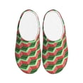 thumbnail image 1 of Kdxio Geometric Watermelon Women's Men's Slippers Plush Slip-On House Slipper for Winter Indoor Soft Cushion Non-slip Fluffy Slides Slippers-35/36, 1 of 7