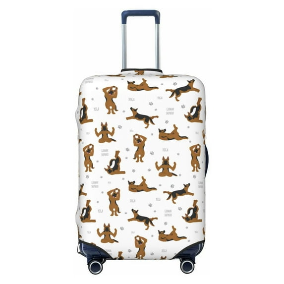 Kdxio German Shepherd Dog Pattern Luggage Cover for Travel,Elastic and Durable,Fits 18-32 Inch,-No luggage included