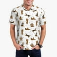 thumbnail image 1 of Kdxio German Shepherd Dog Print Men's Short Sleeve Polo Shirt,Midweight Men's Shirt, 1 of 6
