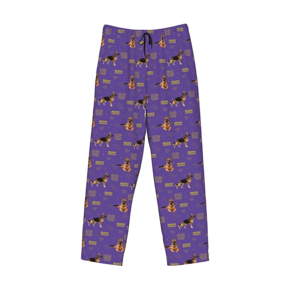 Kdxio German Shepherd Dog Print Men's Sleep Pajama Pant Lounge Pants with Pockets