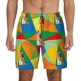 thumbnail image 1 of Kdxio German Shepherd Dog Print Men's Swim Trunks with Compression Liner 7 Inch Inseam Quick Dry Swim Shorts, 1 of 7