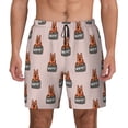 thumbnail image 1 of Kdxio German Shepherd Dog Print Men's Swim Trunks with Compression Liner 7 Inch Inseam Quick Dry Swim Shorts, 1 of 7