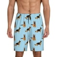 thumbnail image 1 of Kdxio German Shepherd Dog Print Mens Sleep Shorts Bottoms Soft Comfy Pajama Wear Pants with Drawstring Pockets, 1 of 7