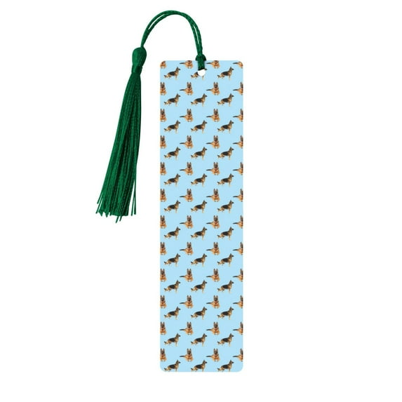 Kdxio German Shepherd Dog Print Metal Tassel Bookmarks,Perfect Gift for Art Lovers and Bookworms Metal Bookmarks for Women