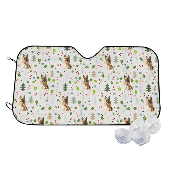 Kdxio German Shepherd Dog Print Windshield Sun Shade,UV Rays and Sun Heat Protection,Sunshade for Car Windshield,Car Shade Front Windshield - Small