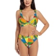 thumbnail image 1 of Kdxio German Shepherd Dog Print Women's 2 Piece High Waisted Wrap Spaghetti Strap Summer Swimsuit Bikini Set-, 1 of 7