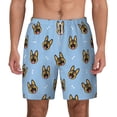 thumbnail image 1 of Kdxio German Shepherd Puppy Print Men'S Swim Trunks With Compression Liner 7 Inch Inseam Quick Dry Swim Shorts, 1 of 7