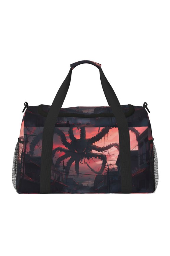 Giant Monster Over City Travel Duffel Bag Gym Bag Weekender Travel Bag Gym Bag for Women &Men Airplane Travel Essentials for Flying