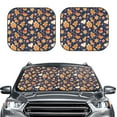 thumbnail image 1 of Kdxio Gingerbread Delights Print 2-Piece Sun Shade Front Windshield - Foldable Car Front Window Sunshades for Most Sedans SUV Truck, 1 of 5
