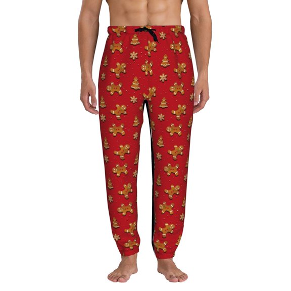 Kdxio Gingerbread Man Pattern Joggers,Sweatpants for Men with Pockets-Medium