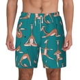 thumbnail image 1 of Kdxio Giraffes Doing Various Yoga Print Men'S Swim Trunks With Compression Liner 7 Inch Inseam Quick Dry Swim Shorts, 1 of 7