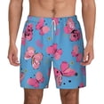 thumbnail image 1 of Kdxio Girl Butterfly Print Men'S Swim Trunks With Compression Liner 7 Inch Inseam Quick Dry Swim Shorts, 1 of 7