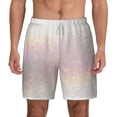 thumbnail image 1 of Kdxio Glitter Light Pearl Print Men'S Swim Trunks With Compression Liner 7 Inch Inseam Quick Dry Swim Shorts, 1 of 7