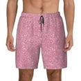 thumbnail image 1 of Kdxio Glitter Pink Print Men'S Swim Trunks With Compression Liner 7 Inch Inseam Quick Dry Swim Shorts, 1 of 7