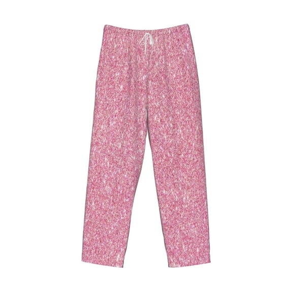 Kdxio Glitter Pink Print Men's Sleep Pajama Pant Lounge Pants with Pockets