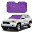 thumbnail image 1 of Kdxio Glitter Purple Print Windshield Sun Shade, Foldable Sun Blocker for Car,Truck,SUV Automotive Interior Sun Protection,Reflective Shade for Front Windshield(Small), 1 of 7