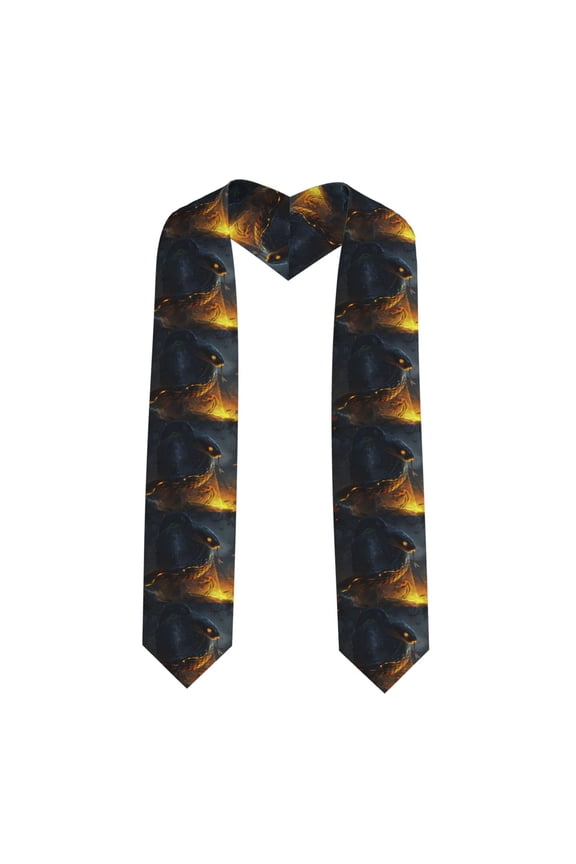 Glowing Snake Dark Forest Graduation Stole Class, Graduation Sash, Unisex Adult 36" Academic Commencements-Sharp Corner
