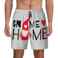 thumbnail image 1 of Kdxio Gnome Home With A Cute Gnome Print Men'S Swim Trunks With Compression Liner 7 Inch Inseam Quick Dry Swim Shorts, 1 of 7