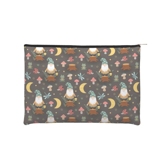 Kdxio Gnome Insect Frog Makeup Bag Toiletry Bag Canvas Makeup Bags Zipper Cosmetic Pouch Travel Cosmetic Pouch for Women Gifts