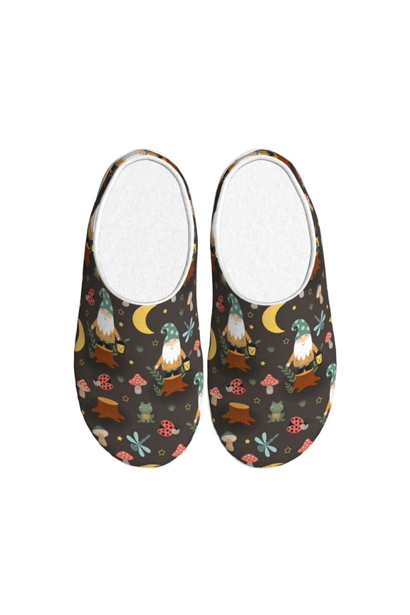Gnome Insect Frog Women's Men's Slippers Plush Slip-On House Slipper for Winter Indoor Soft Cushion Non-slip Fluffy Slides Slippers-13