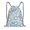 thumbnail image 1 of Kdxio Gnome Pool Party Print Drawstring Backpack Bag,Waterproof Draw String Back Sack, Gym Drawstring Bags Swim Bag For Unisex, 1 of 9