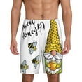 thumbnail image 1 of Kdxio Gnome Sweet Honey Print Mens Sleep Shorts Bottoms Soft Comfy Pajama Wear Pants with Drawstring Pockets, 1 of 7