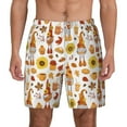 thumbnail image 1 of Kdxio Gnomes Autumn Harvest Print Men'S Swim Trunks With Compression Liner 7 Inch Inseam Quick Dry Swim Shorts, 1 of 7