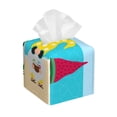 thumbnail image 1 of Kdxio Gnomes On The Beach Print Tissue Box Cover,Square Decorative PU Leather Facial Paper Case Organizer Holder Dispenser for Bathroom,Night Stands,Desk,Car 5.2''X5.2''X5.2'', 1 of 6