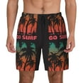 thumbnail image 1 of Kdxio Go Surfer Print Men's Swim Trunks with Compression Liner 7 Inch Inseam Quick Dry Swim Shorts, 1 of 7