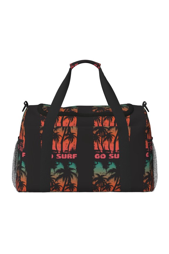 Go Surfer Travel Duffel Bag Gym Bag Weekender Travel Bag Gym Bag for Women &Men Airplane Travel Essentials for Flying