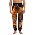 thumbnail image 1 of Kdxio Gold Flame Pattern Wolf Pattern Joggers,Sweatpants for Men with Pockets-X-Large, 1 of 5