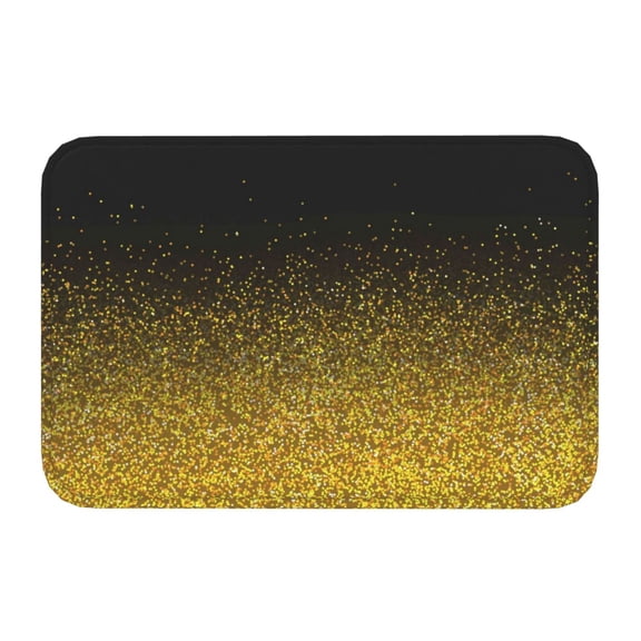 Kdxio Gold Glitter Gradient,16" x 24", Non-Slip Front Door Mats,Outdoor Welcome Mat Washable