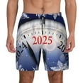 Kdxio Gold Glitter Shining In Light With 2025 Print Men's Swim Trunks with Compression Liner 7