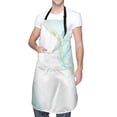 thumbnail image 1 of Kdxio Gold Lines Marble Watercolor Apron with Pockets Adjustable Kitchen Aprons for Men Women Waterproof Aprons for Cooking,Drawing,Crafting, Baking Household Cleaning, 1 of 5