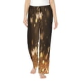 thumbnail image 1 of Kdxio Gold butterfly glitter Women Pajama Pants Drawstring Pajama Pants Wide Leg Casual Lounge Pants Sleepwear -XX-Large, 1 of 6