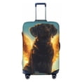 thumbnail image 1 of Kdxio Golden Cloud Winged Dog Pattern Luggage Cover for Travel,Elastic and Durable,Fits 18-32 Inch,Anti-Scratch Suitcase Protector-No luggage included, 1 of 5