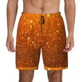 thumbnail image 1 of Kdxio Golden Giltter Print Men'S Swim Trunks With Compression Liner 7 Inch Inseam Quick Dry Swim Shorts, 1 of 7