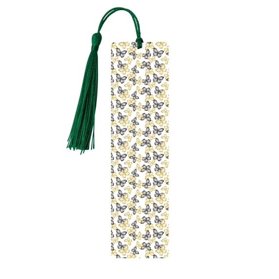 Kdxio Golden Glitter Butterflies Print Metal Tassel Bookmarks,Perfect Gift for Art Lovers and Bookworms Metal Bookmarks for Women