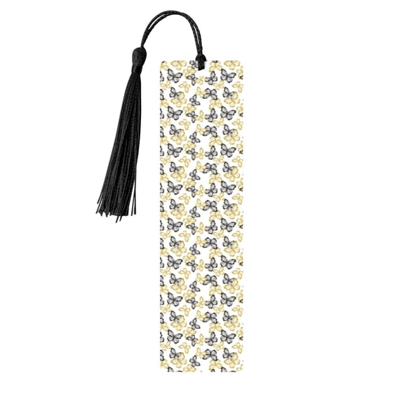 Kdxio Golden Glitter Butterflies Print Metal Tassel Bookmarks,Perfect Gift for Art Lovers and Bookworms Metal Bookmarks for Women