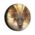 Kdxio Golden Horned White Dragon for Tire Cover Wheel Protectors Tyre