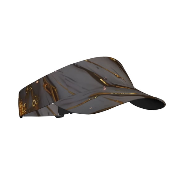 Kdxio Golden White Tiger Print Sun Visor Hat Golf Visor Adjustable Velcro Outdoor Sports Cap for Men Women