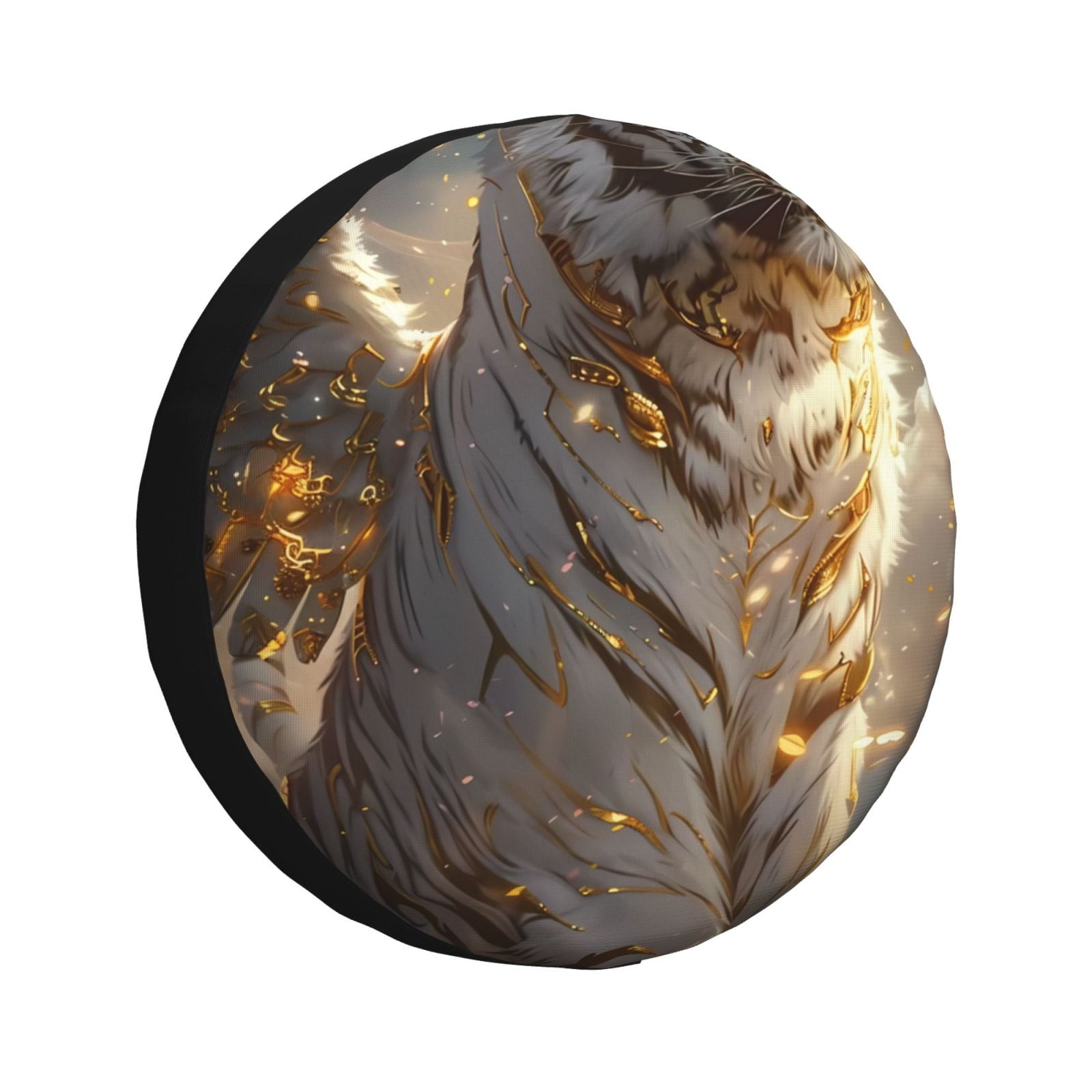Kdxio Golden White Tiger for Tire Cover Wheel Protectors Tyre Covers
