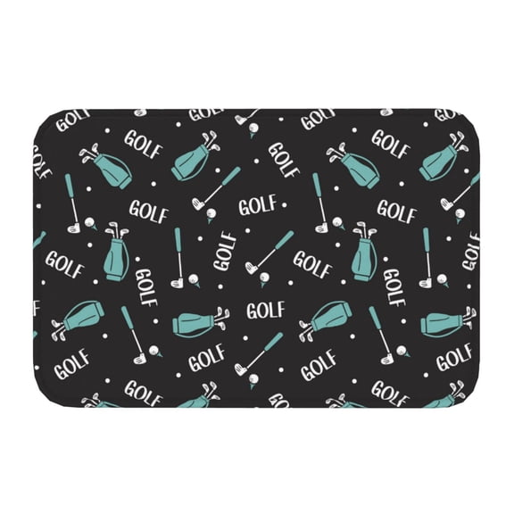 Kdxio Golf Bags And Balls,16" x 24", Non-Slip Front Door Mats,Outdoor Welcome Mat Washable